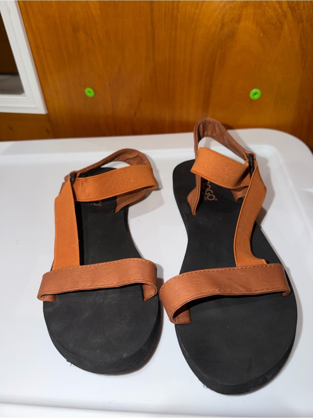Women’s Casual Open-Toe Sandals in Burnt Orange